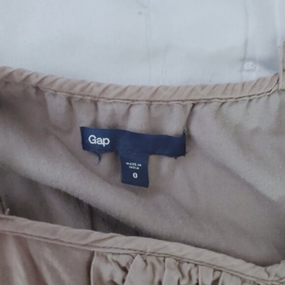 Gap Vintage Sandy Taupe Drop Waist Pleated Strappy Midi Dress - Picture 10 of 16